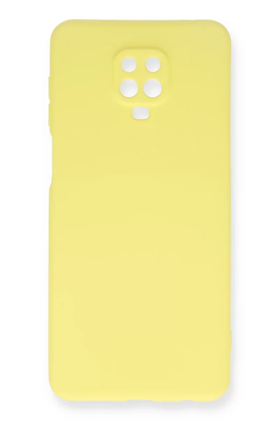 Xiaomi Redmi Note 9 Pro Kılıf Nano içi Kadife Silikon - Sarı
