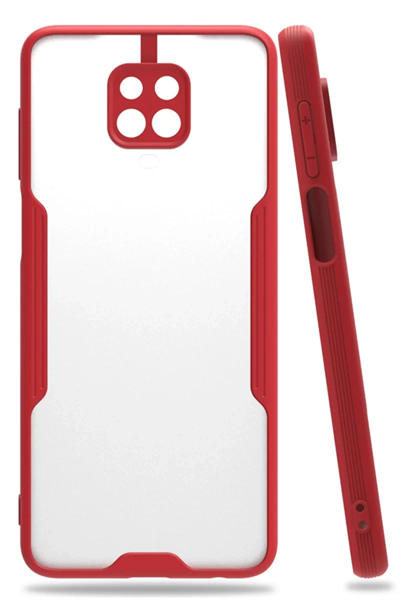 Xiaomi Redmi Note 9S Kılıf Platin Silikon - Kırmızı