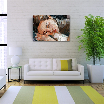Yağlı Boya Kadın Portresi Kanvas Tablo 50 x 70