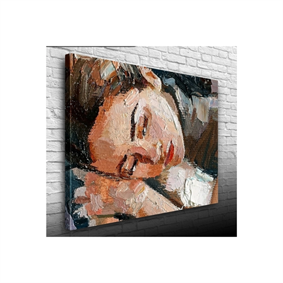 Yağlı Boya Kadın Portresi Kanvas Tablo 50 x 70