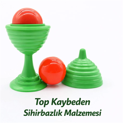 Yeşil Renk Sihirli Kupa Top Kaybetme Oyunu 7 cm