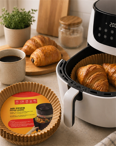 Yuvarlak Airfryer Kağıdı 100 Adet Yağ Tutmaz Hazne Koruyucu