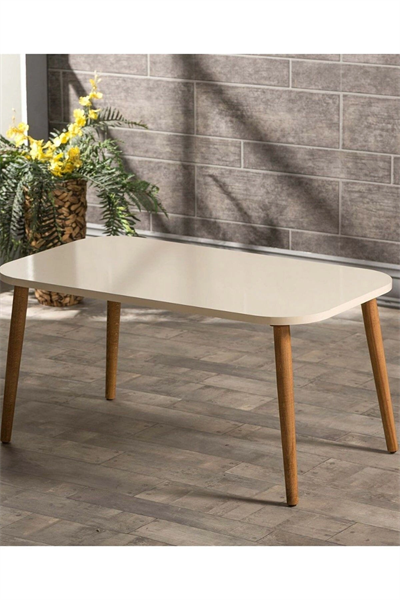 Zigon Sehpa Ve Orta Sehpa Kr Torna Krem Set 3008