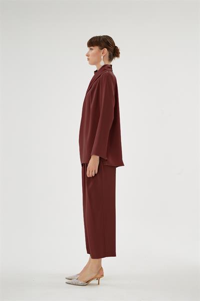 Cristalle Dökümlü Bluz Bordo