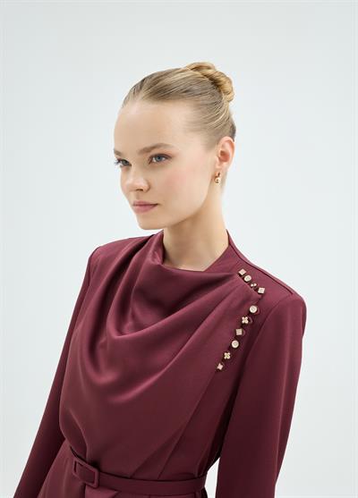 Natali Ceket Pantolon 2li Takım Bordo