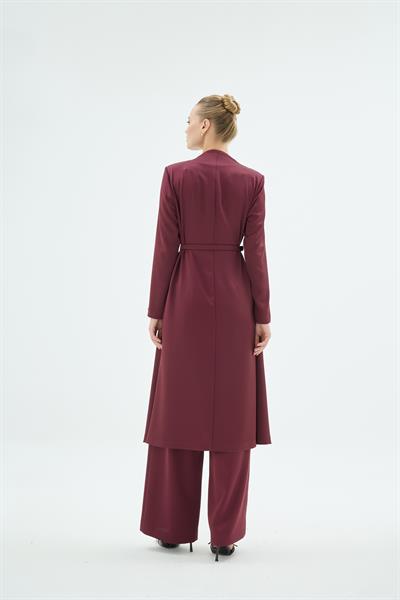 Natali Ceket Pantolon 2li Takım Bordo