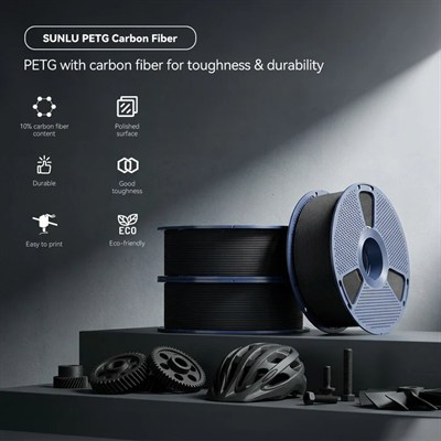 SUNLU PETG Carbon Fiber Black Filament