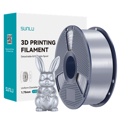 SUNLU Silk PLA+ Filament Silver