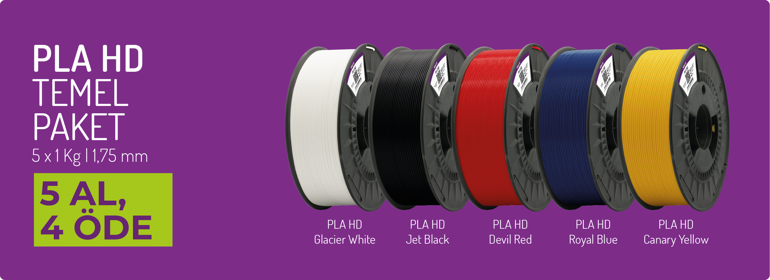 5’li Karışık Filament Paketi