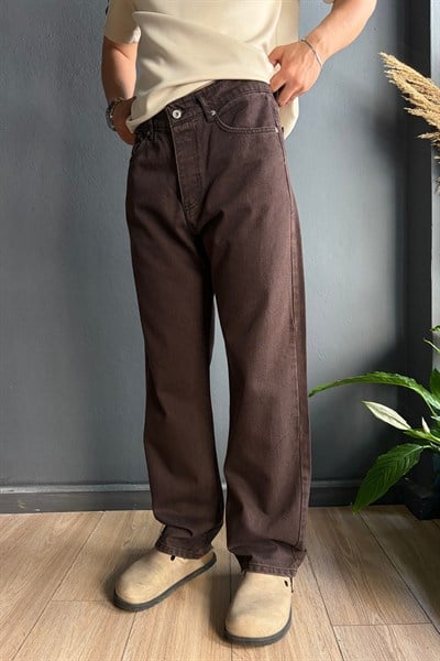 Acı Kahve Baggy Jean Pantolon