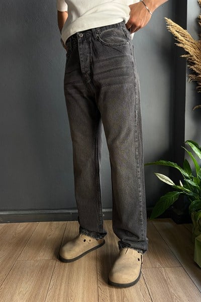 Antrasit Baggy Jean Pantolon