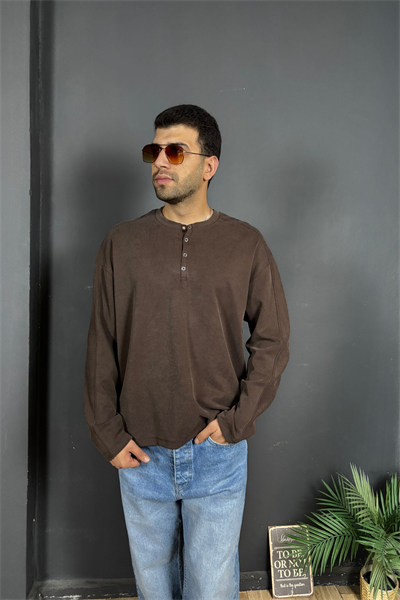 Kahverengi Ottoman Patlı Sweat