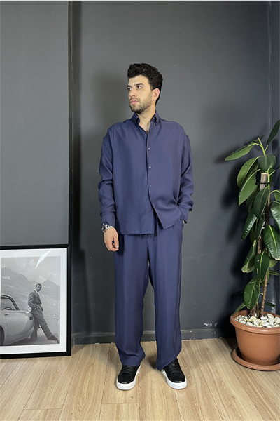 Lacivert Oversize Modal Takım