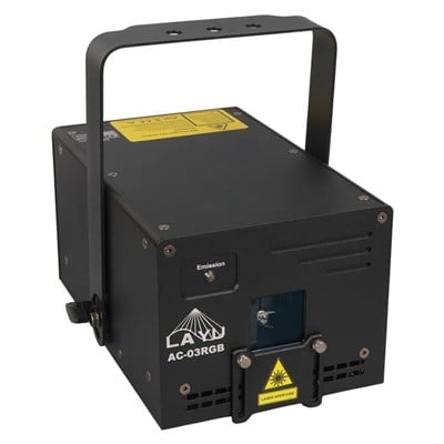 Layu Layu AC-03RGB 3 Watt RGB Lazer 25Kpps Double Safety Design SD Card DMX ILDA Analog - Sahne Işık Sistemleri
