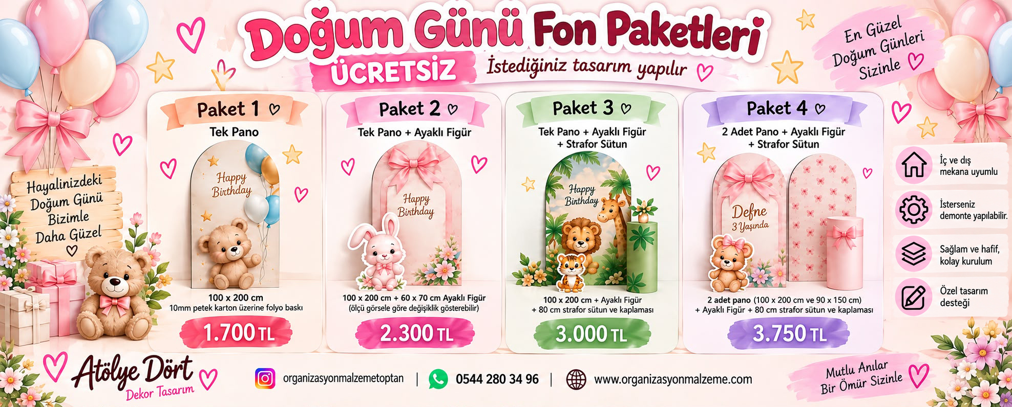 Karton Doğum Günü Fonları