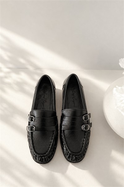 Çift Tokalı Loafer