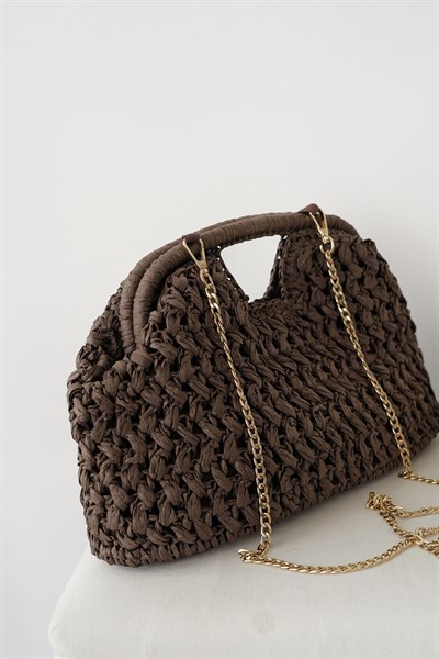 Hasır Clutch Çanta 