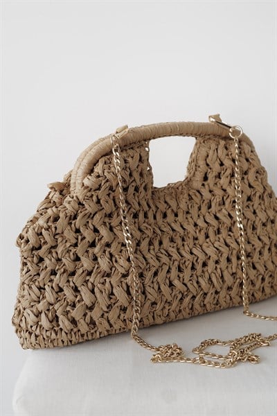 Hasır Clutch Çanta