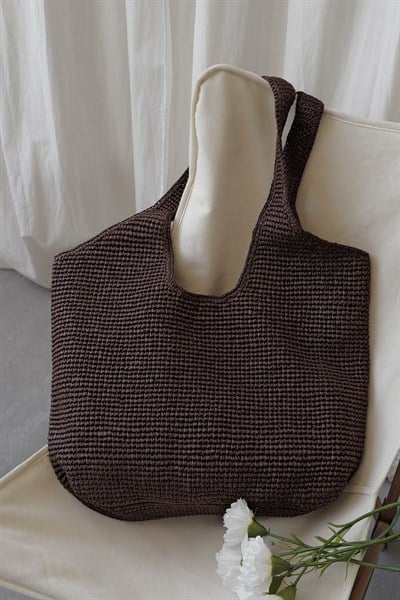Örgü Model Hasır Çanta