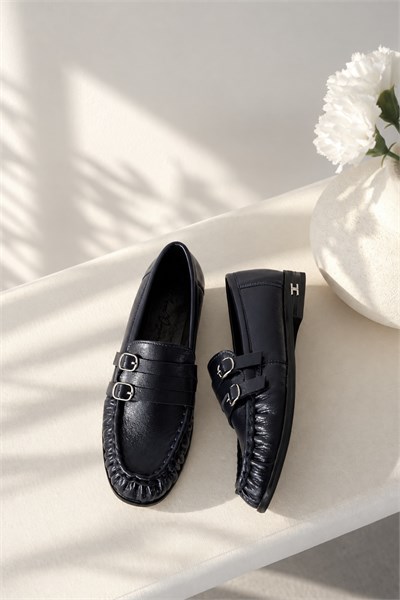 Çift Tokalı Loafer