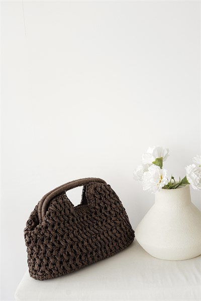 Hasır Clutch Çanta 