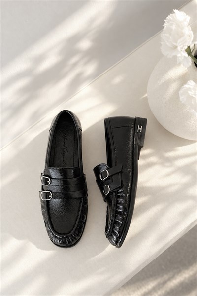 Çift Tokalı Loafer