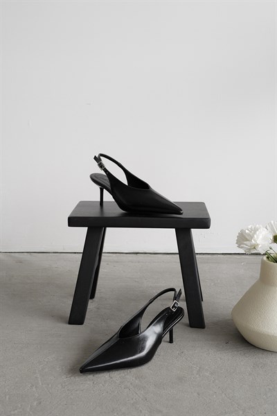 Arkası Açık Topuklu Ayakkabı