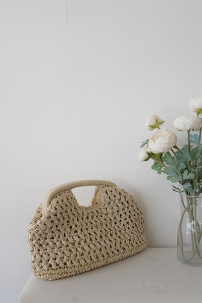 Hasır Clutch Çanta