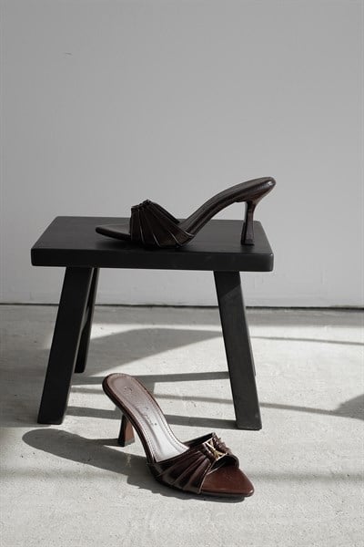 Drape Model Topuklu Terlik