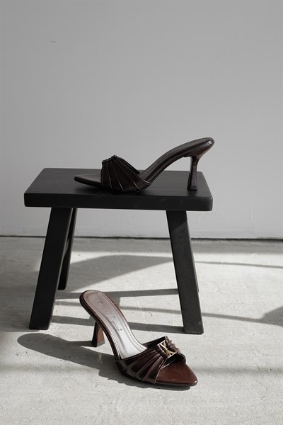 Drape Model Topuklu Terlik