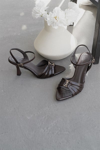 Drape Model Topuklu Topuklu Ayakkabı