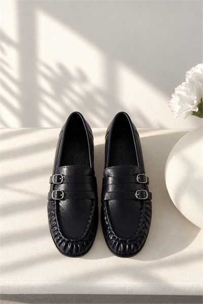 Çift Tokalı Loafer