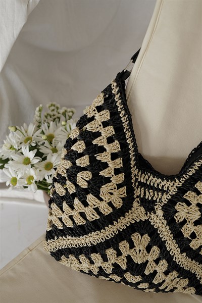 Örgülü Hasır Çanta