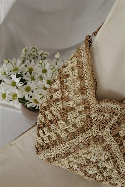 Örgülü Hasır Çanta