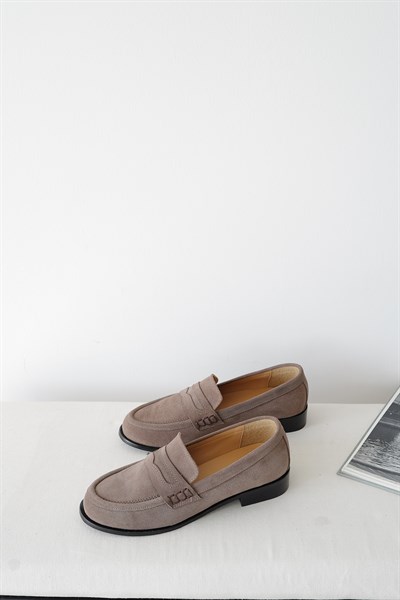 Süet Düz Taban Loafer
