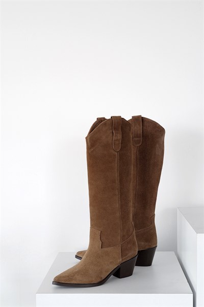 Süet Western Uzun Çizme