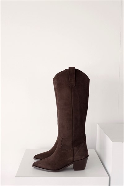 Süet Western Uzun Çizme