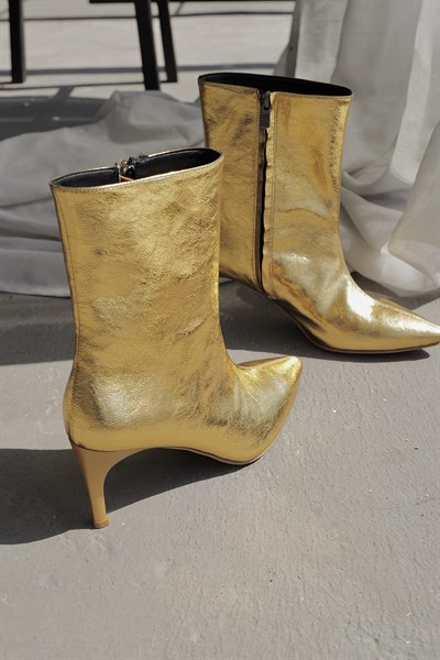 Yandan Fermuarlı İnce Topuk Bot