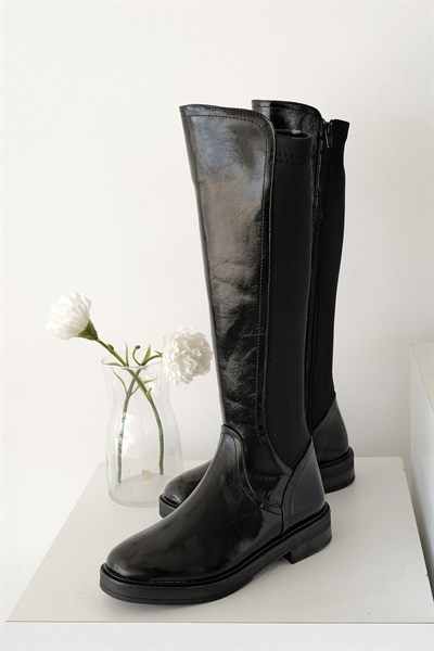 Yandan Fermuarlı Uzun Çizme