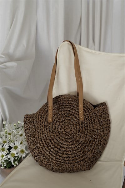 Yuvarlak Hasır Çanta