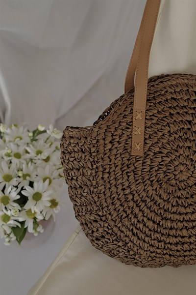 Yuvarlak Hasır Çanta