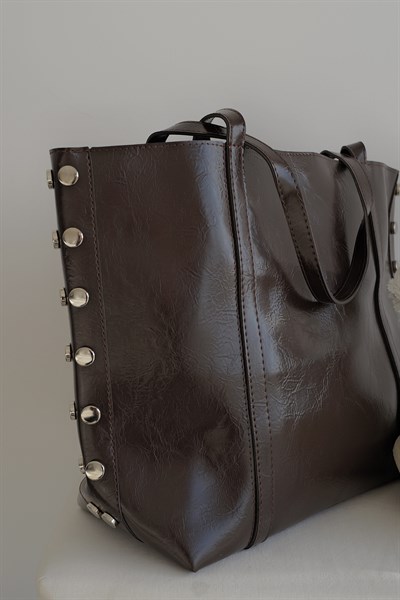 Zımbalı Büyük Çanta