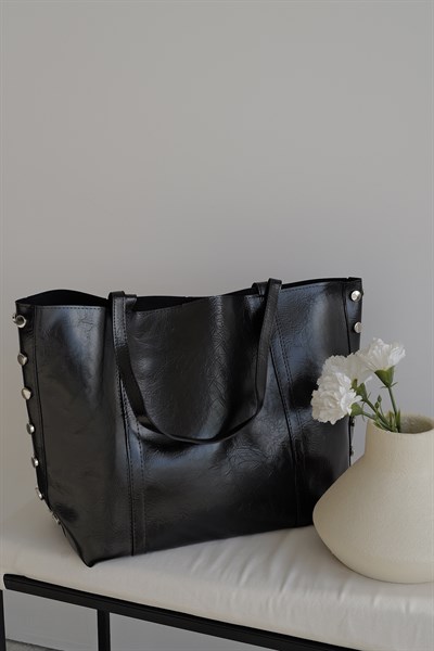 Zımbalı Büyük Çanta