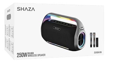 Shaza 250W Çift Mikrofonlu Taşınabilir Bluetooth Hoparlör | Mobicaps