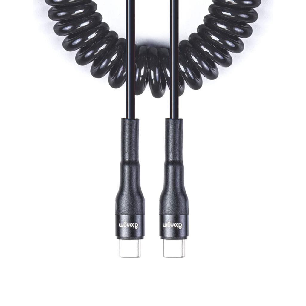 Atongm Type-c to Type-c 27W Spiral Sarj Data Kablosu