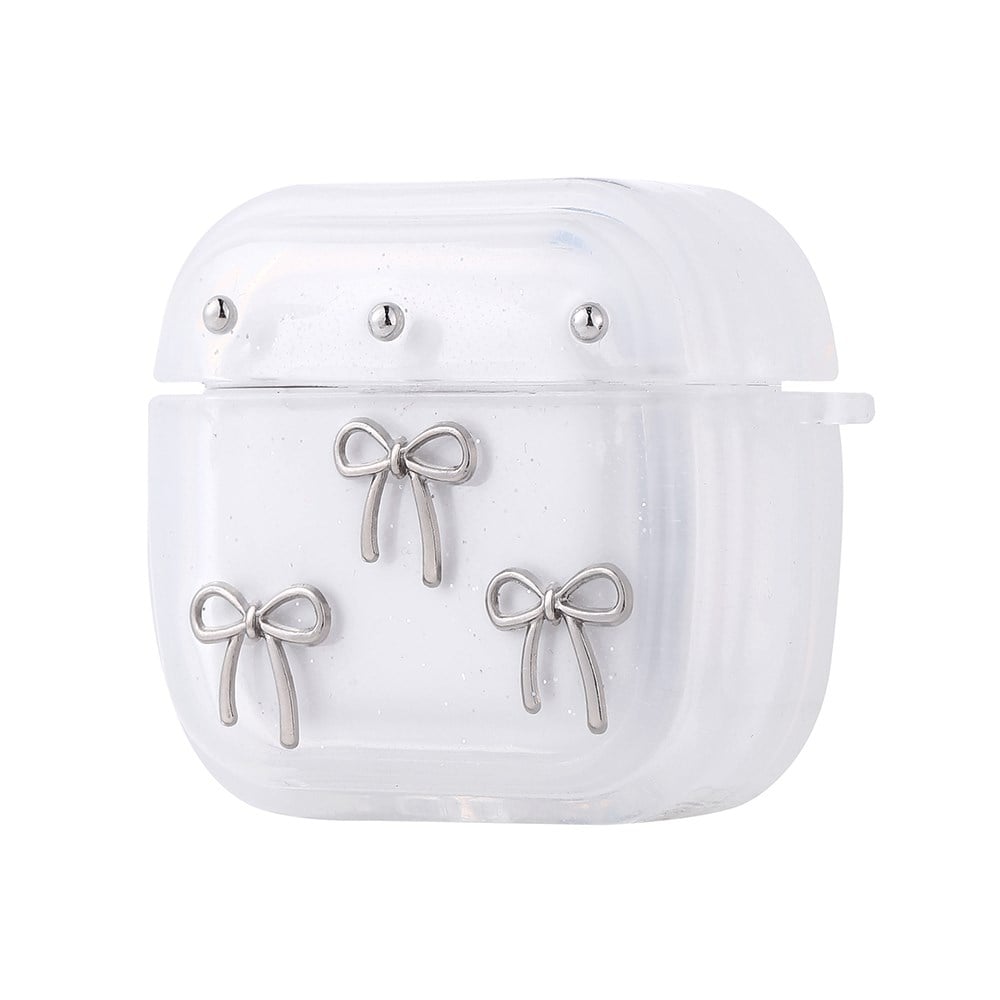 Apple Airpods 4 Zore Airbag 44 Airbag Tasarımlı Simli Şeffaf Kutup Kılıf