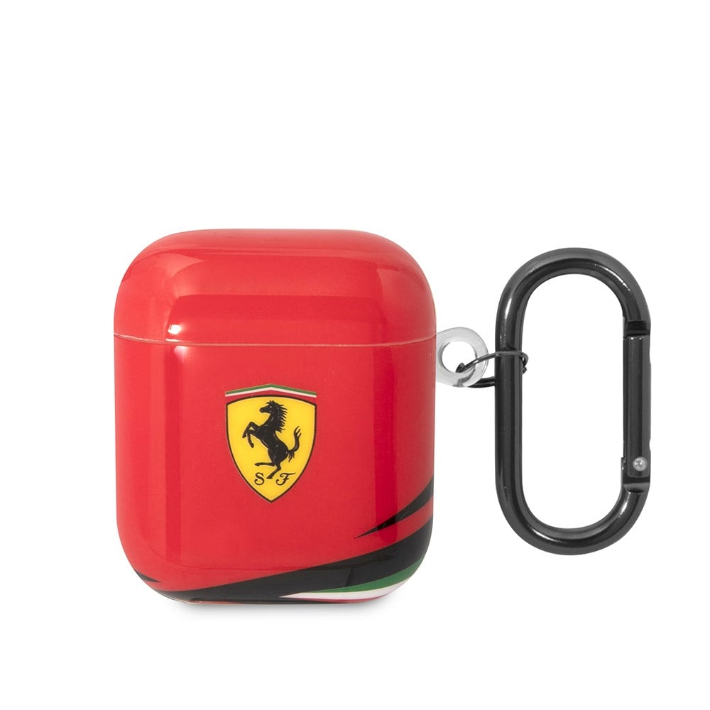 Apple Airpods Kılıf Ferrari Orjinal Lisanslı IML Baskılı Klasik Logolu TPU Kılıf