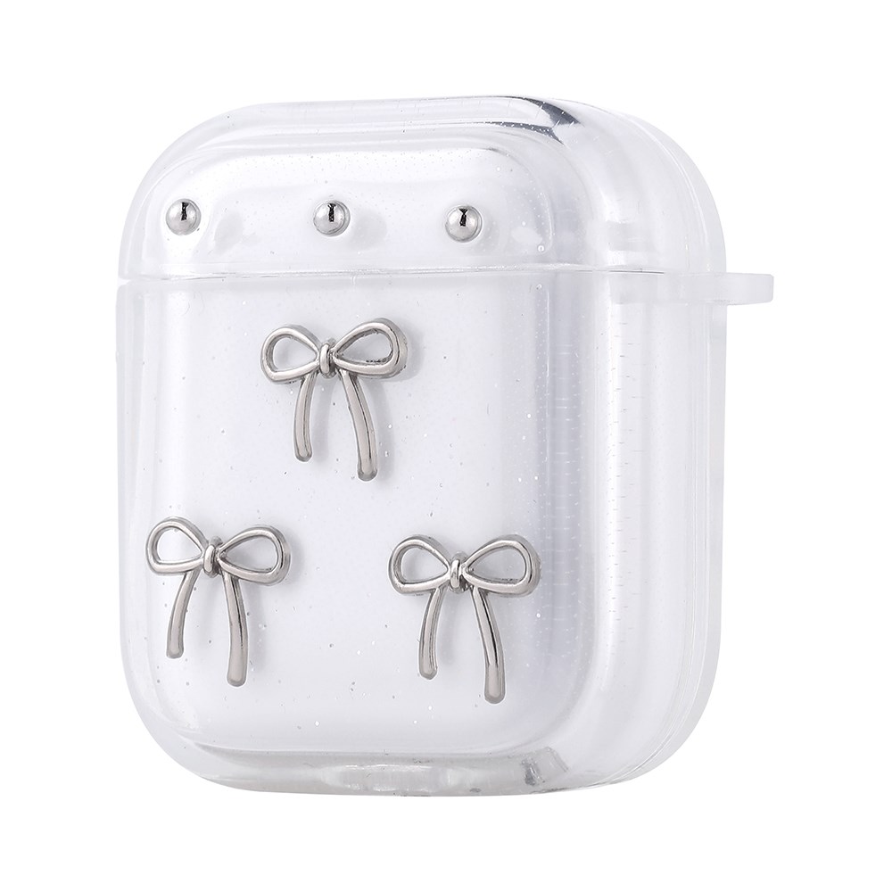 Apple Airpods Zore Airbag 44 Airbag Tasarımlı Simli Şeffaf Kutup Kılıf