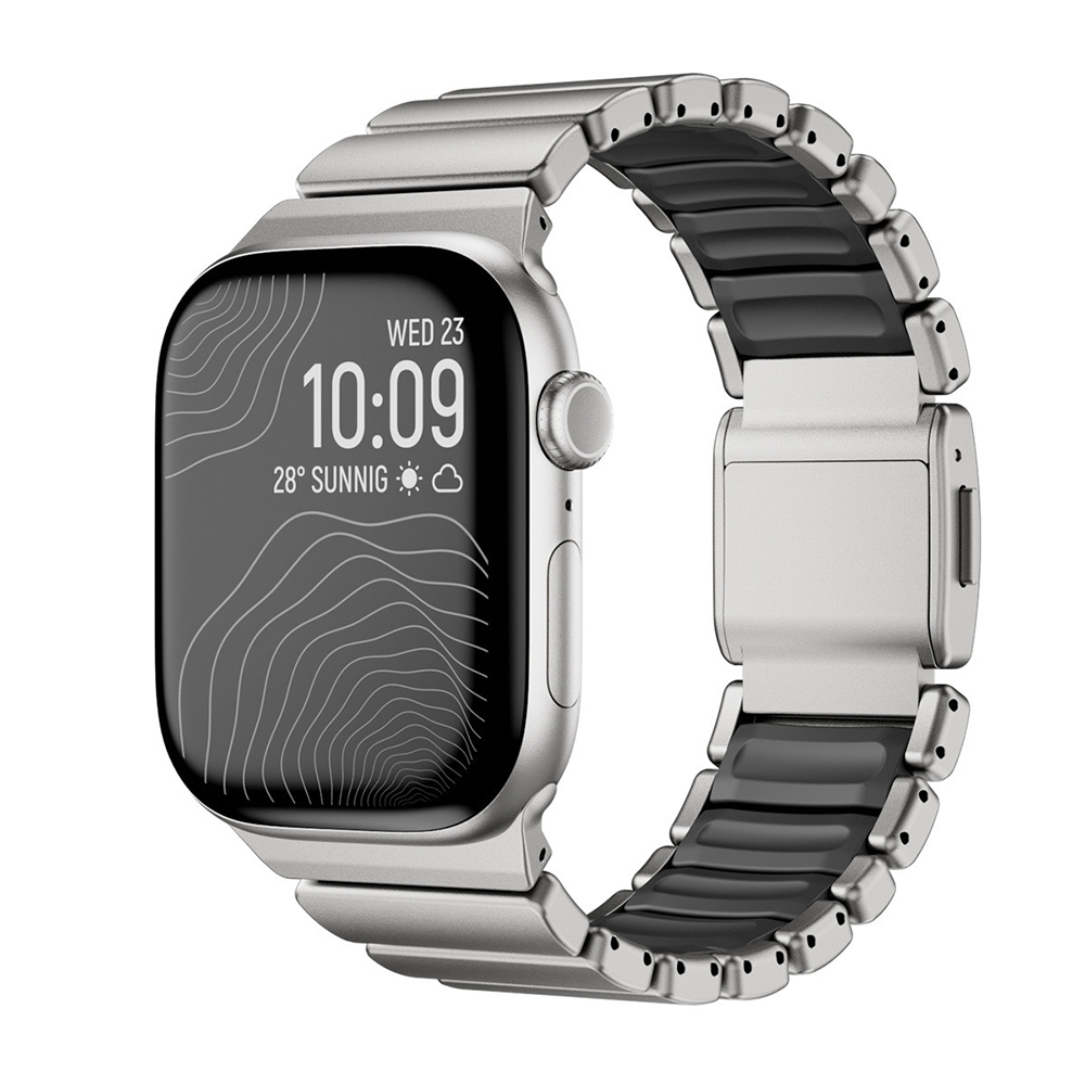 Apple Watch 10 46mm Zore KRD-151 Metal Silikon Kordon