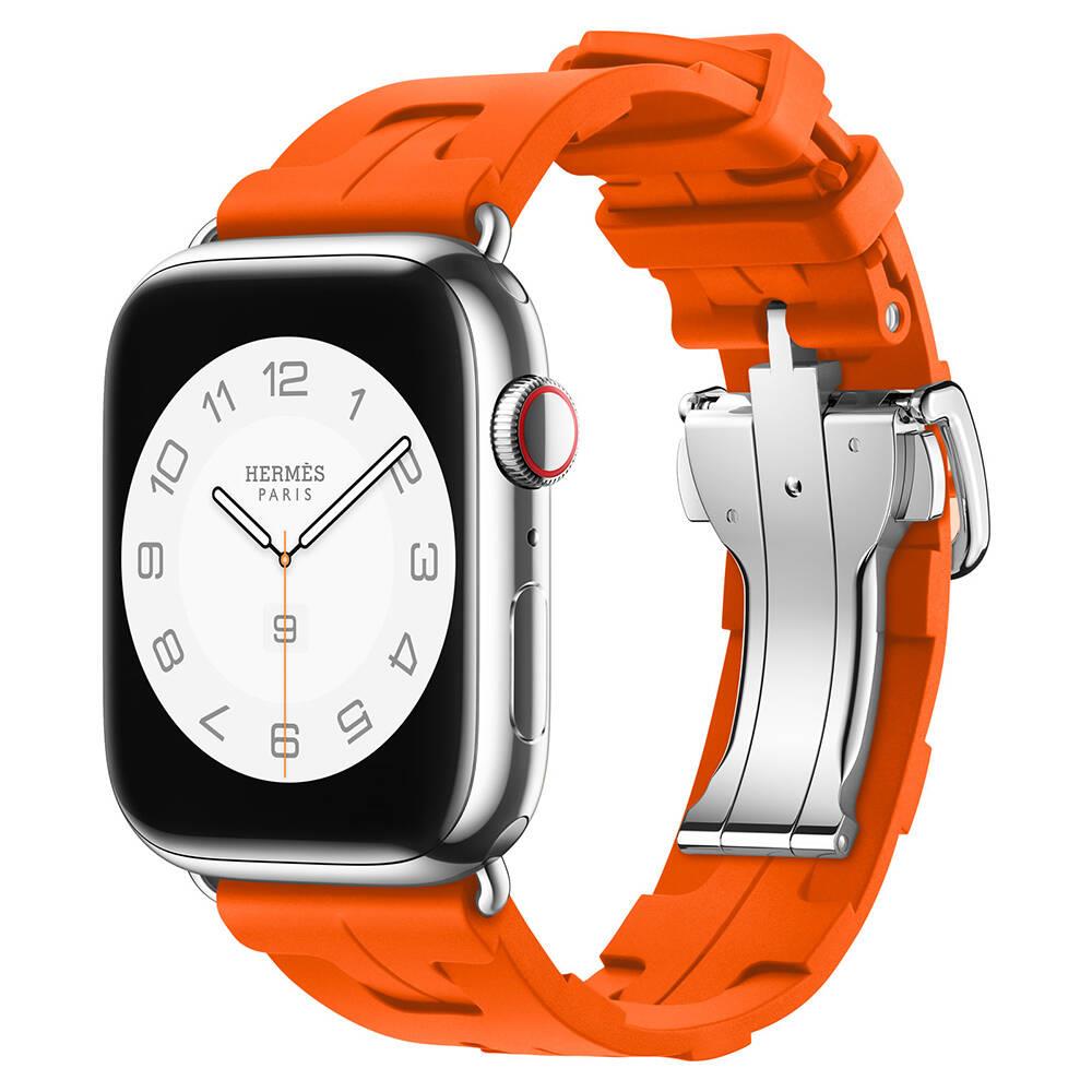 Apple Watch 42mm Spor Görünümlü Zore KRD-94 Silikon Kordon